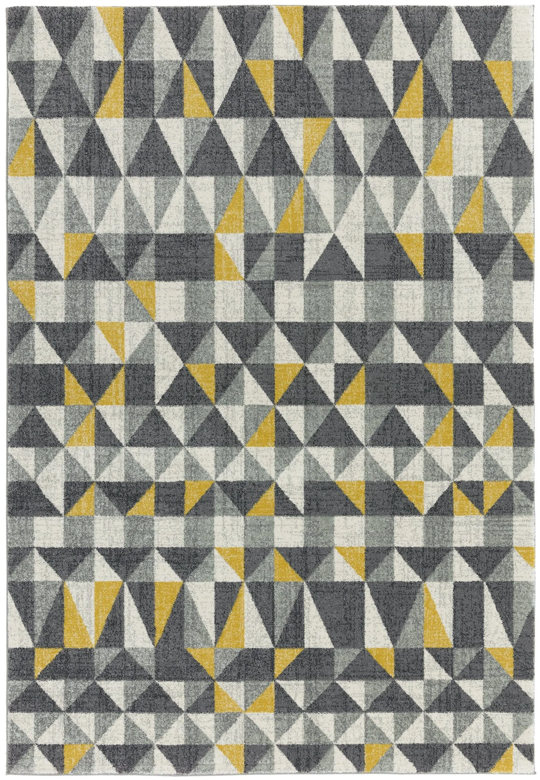 Covor galben modern model geometric Nova Flag Yellow 9 mm 200×290 cm NOVA200290NV01