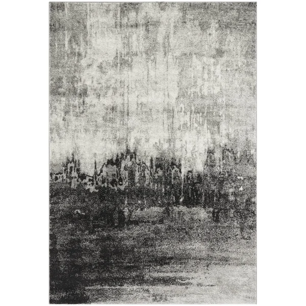 Covor gri modern model geometric Nova Distress Grey 9 mm 120x170 cm NOVA120170NV03