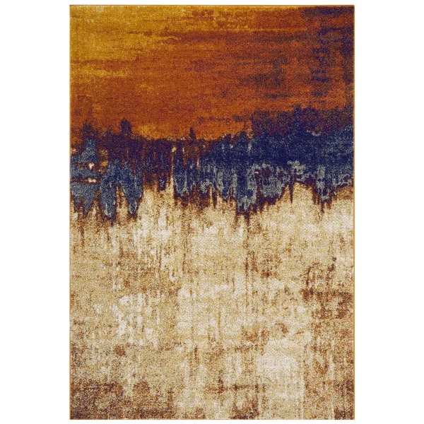 Covor orange modern model geometric Nova Distress Orange 9 mm 120x170 cm NOVA120170NV04