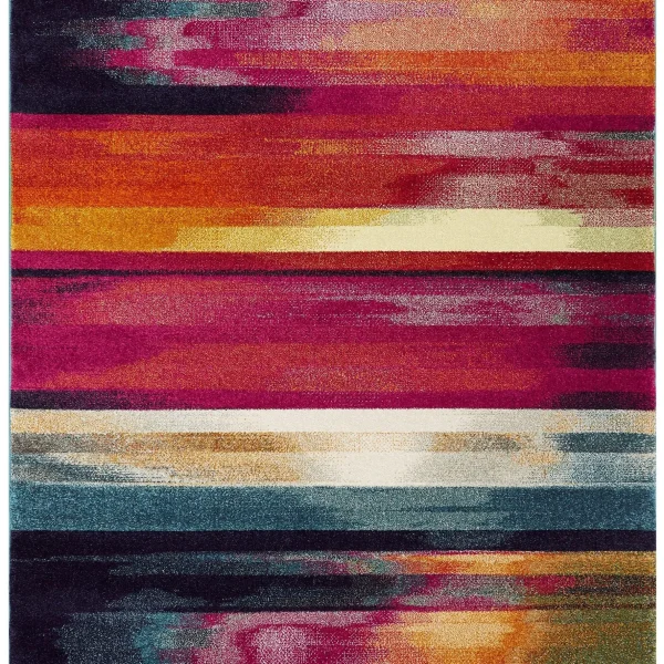 Covor multicolor modern model geometric Nova Stripe Multi 9 mm 120x170 cm NOVA120170NV05