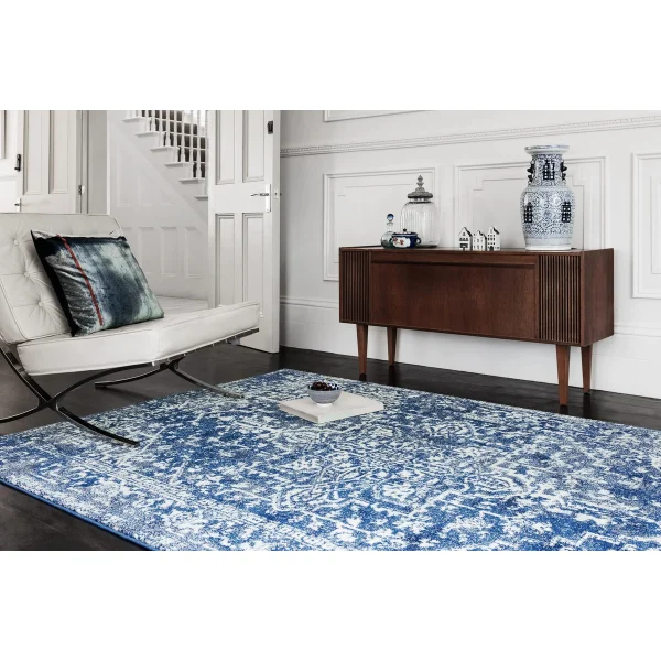 Covor navy modern model geometric Nova Antique Navy 9 mm 80x150 cm NOVA080150NV11