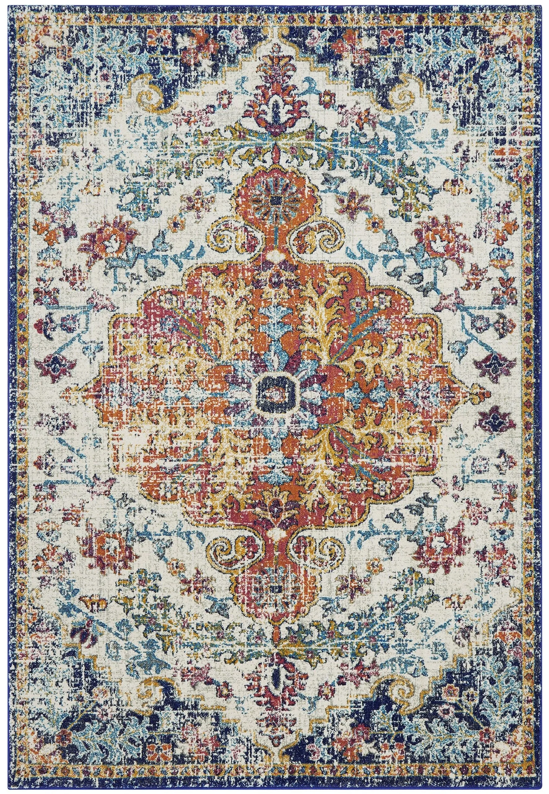 Covor multicolor modern model geometric Nova Medallion Multi 9 mm 200×290 cm NOVA200290NV12