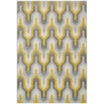 Covor galben modern model geometric Nova Geo Yellow 9 mm 200×290 cm NOVA200290NV14