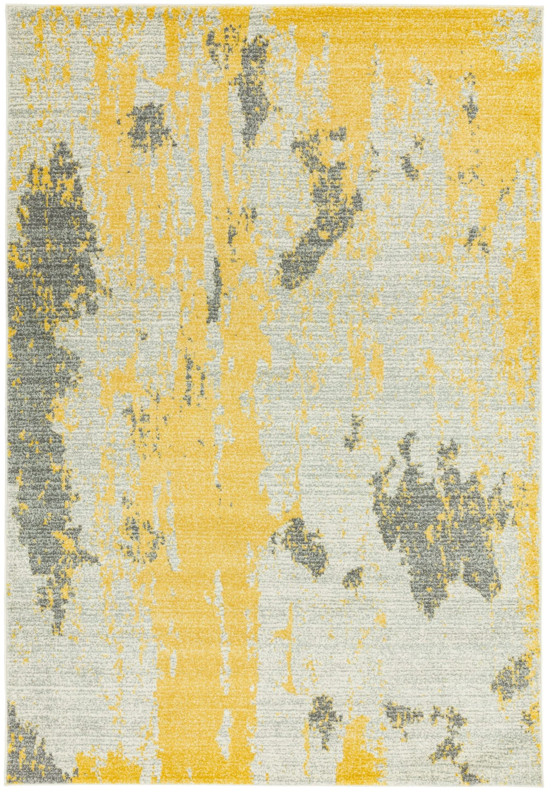 Covor ocru modern model geometric Nova Painterly Ochre 9 mm 160×230 cm NOVA160230NV18