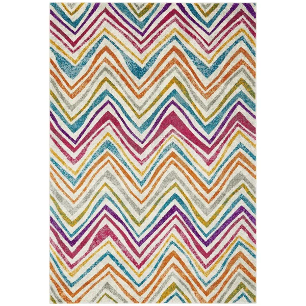 Covor multicolor modern model geometric Nova Rhythm Multi 9 mm 200x290 cm NOVA200290NV21