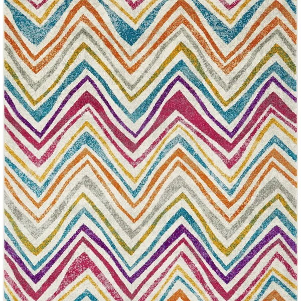 Covor multicolor modern model geometric Nova Rhythm Multi 9 mm 120x170 cm NOVA120170NV21