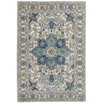 Covor albastru modern model geometric Nova Persian Blue 9 mm 160×230 cm NOVA160230NV25