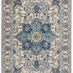 Covor albastru modern model geometric Nova Persian Blue 9 mm 160×230 cm NOVA160230NV25