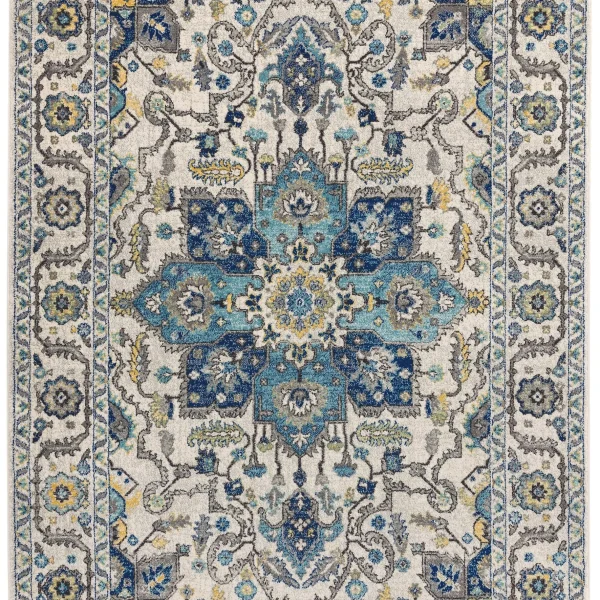 Covor albastru modern model geometric Nova Persian Blue 9 mm 120x170 cm NOVA120170NV25