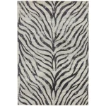 Covor gri modern model geometric Nova Zebra Grey 9 mm 200×290 cm NOVA200290NV27
