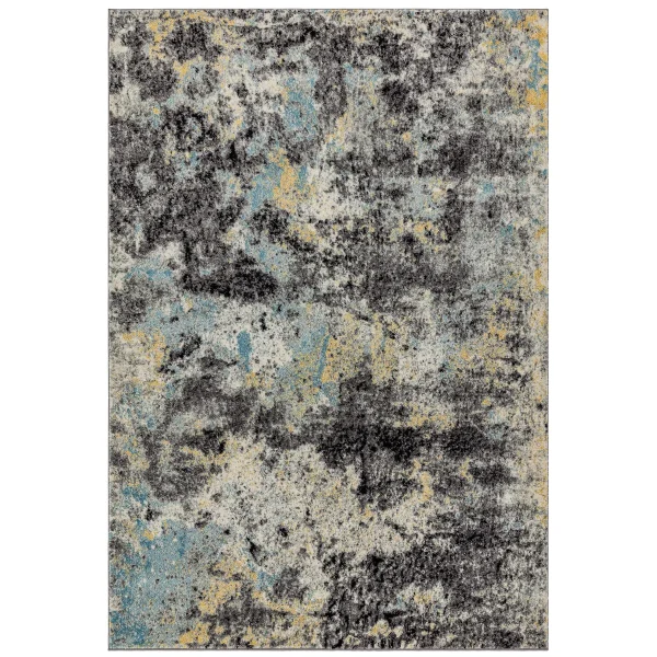 Covor albastru modern model geometric Nova Abstract Blue 9 mm 120x170 cm NOVA120170NV32