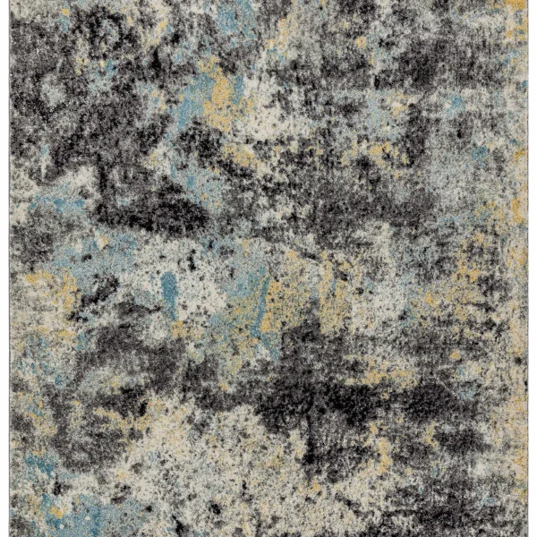 Covor albastru modern model geometric Nova Abstract Blue 9 mm 120x170 cm NOVA120170NV32