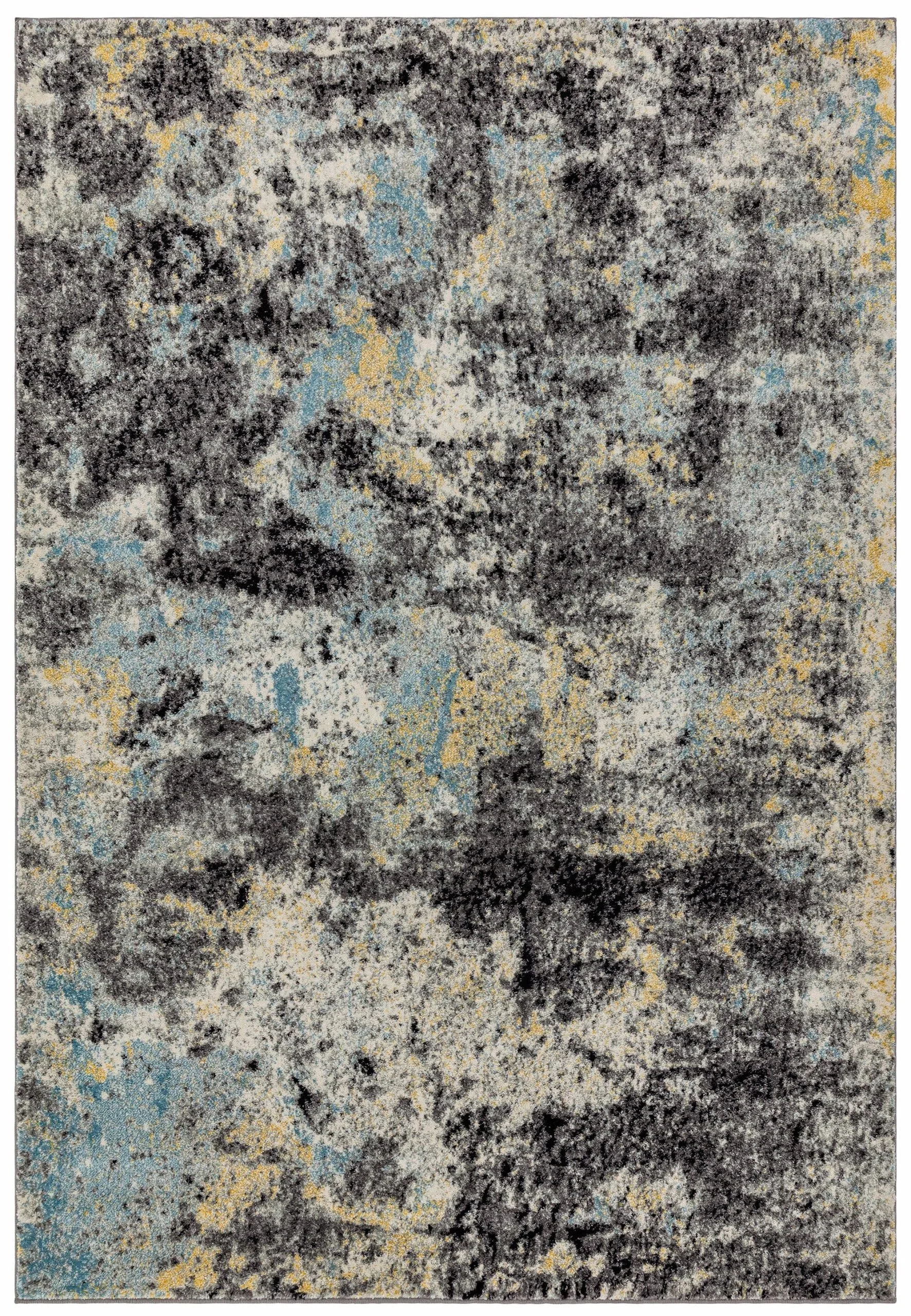 Covor albastru modern model geometric Nova Abstract Blue 9 mm 160×230 cm NOVA160230NV32