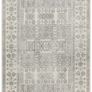 Covor gri modern model geometric Nova Tribal Grey 9 mm 120x170 cm NOVA120170NV33