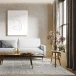 Covor gri modern model geometric Nova Tribal Grey 9 mm 120x170 cm NOVA120170NV33