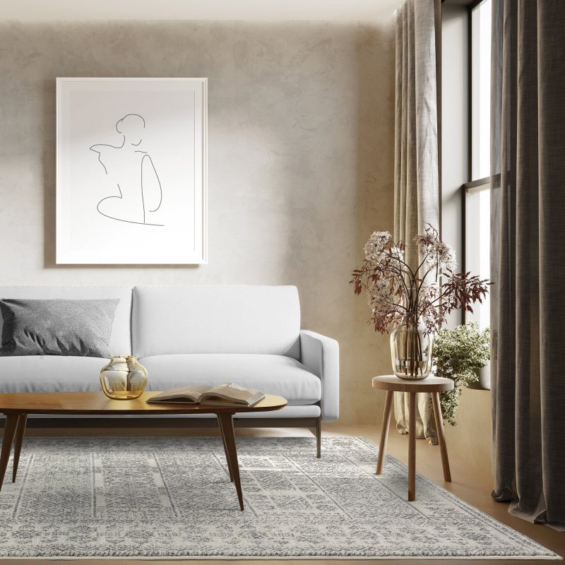 Covor gri modern model geometric Nova Tribal Grey 9 mm 120x170 cm NOVA120170NV33 - imagine 2