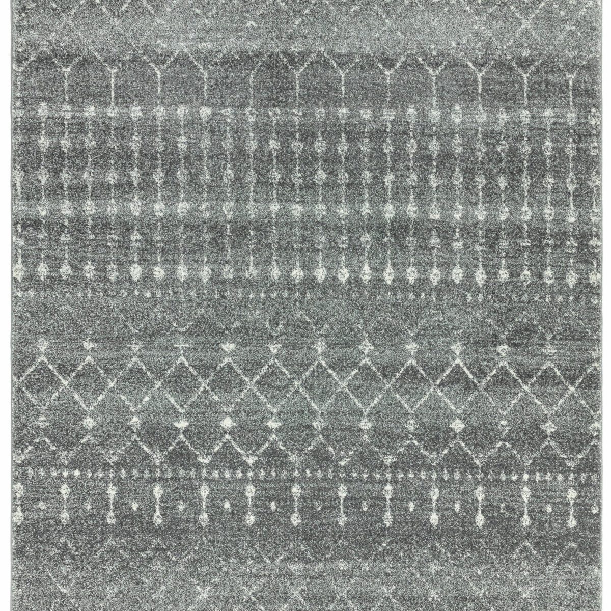 Covor gri modern model geometric Nova Dark Grey 9 mm 160x230 cm NOVA160230NV34