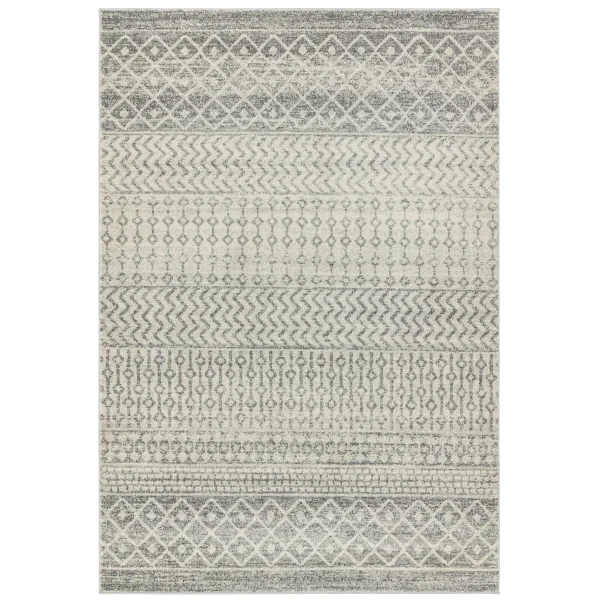 Covor gri modern model geometric Nova Aztec Grey 9 mm 120x170 cm NOVA120170NV35