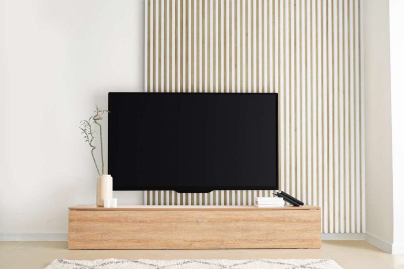 Panou riflaj decorativ din MDF alb stejar Linea Slim Stegu 3 elemente