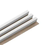Panou riflaj decorativ din MDF alb stejar Linea Slim Stegu 3 elemente