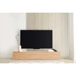 Panou riflaj decorativ din MDF alb stejar Linea Slim Stegu 3 elemente ST-WC-LINS3-WO-1
