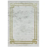 Covor pufos gri auriu modern model abstract Olympia Grey Gold 6 mm 200×290 cm OLYM2002900002