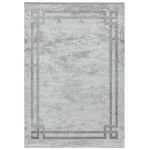 Covor pufos argintiu gri modern model abstract Olympia Silver Grey 6 mm 120×170 cm OLYM1201700003
