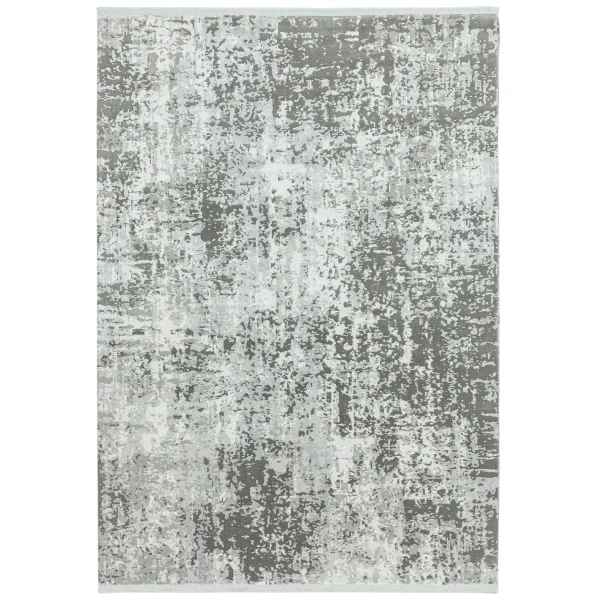 Covor pufos argintiu gri modern model abstract Olympia Silver Grey Abstract 6 mm 120x170 cm OLYM1201700007