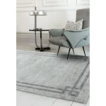 Covor pufos argintiu gri modern model abstract Olympia Silver Grey 6 mm 120x170 cm OLYM1201700003