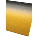 Covor pufos mustar din lână nylon lucrat manual modern model abstract Ombre Mustard 9 mm 120x170 cm OMBR120170OM01