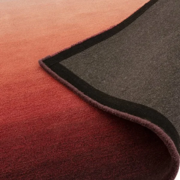 Covor pufos din lână nylon lucrat manual modern model abstract Ombre Runner Rust 9 mm 70x240 cm OMBR070240OM02