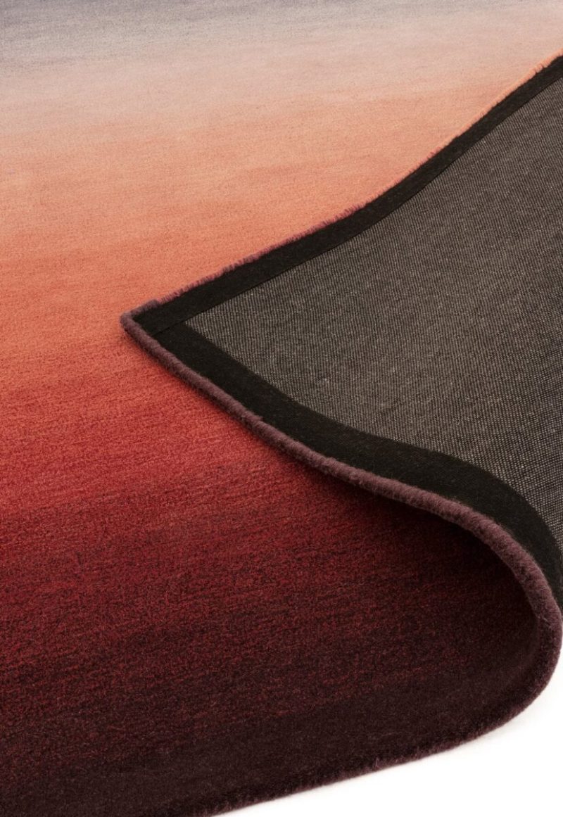 Covor pufos din lână nylon lucrat manual modern model abstract Ombre Runner Rust 9 mm 70x240 cm OMBR070240OM02 - imagine 2