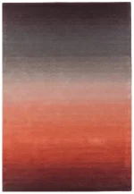 Covor pufos din lână nylon lucrat manual modern model abstract Ombre Runner Rust 9 mm 70x240 cm OMBR070240OM02