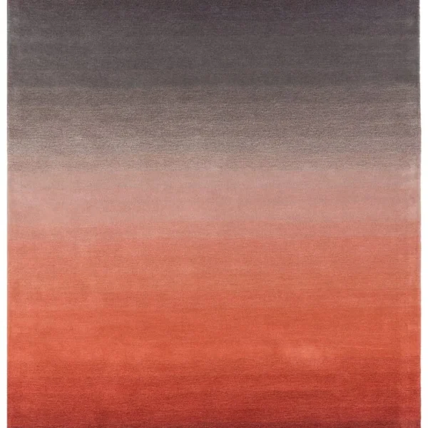 Covor pufos din lână nylon lucrat manual modern model abstract Ombre Runner Rust 9 mm 70x240 cm OMBR070240OM02