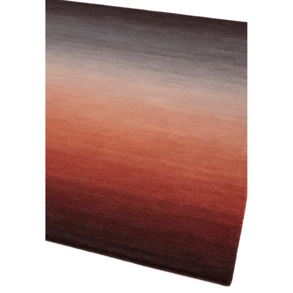 Covor pufos din lână nylon lucrat manual modern model abstract Ombre Rust 9 mm 120x170 cm OMBR120170OM02