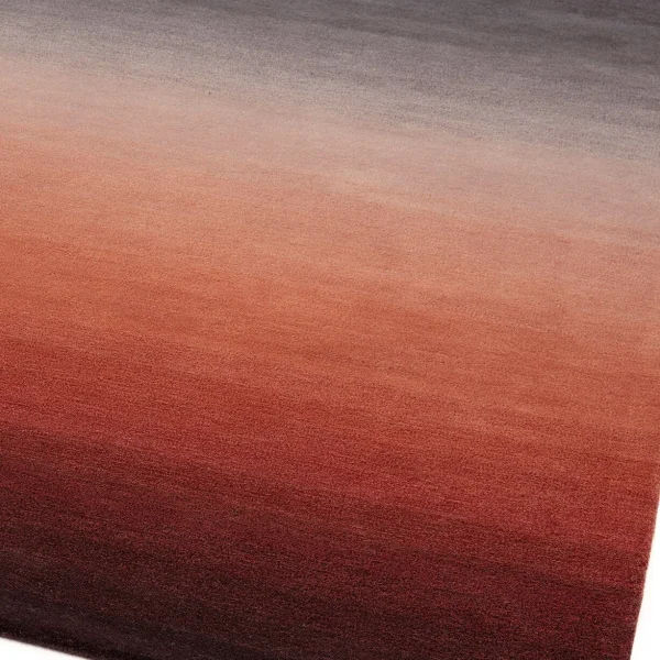 Covor pufos din lână nylon lucrat manual modern model abstract Ombre Rust 9 mm 120x170 cm OMBR120170OM02