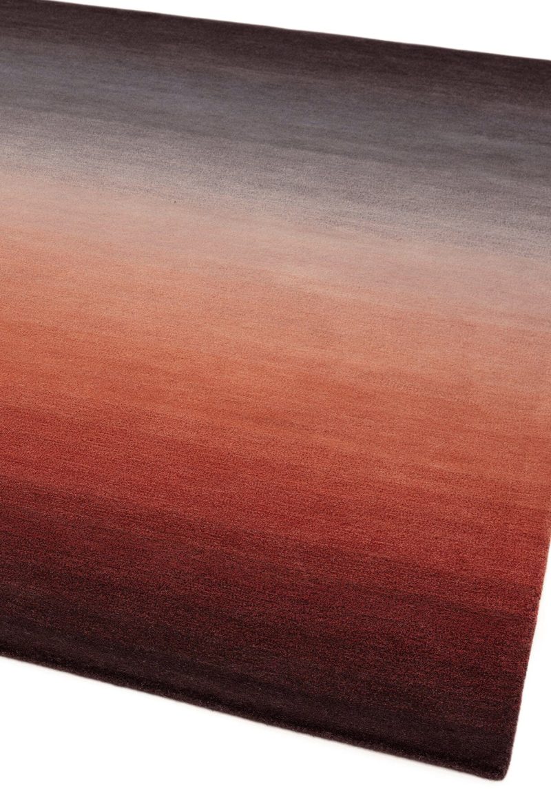 Covor pufos din lână nylon lucrat manual modern model abstract Ombre Rust 9 mm 120x170 cm OMBR120170OM02 - imagine 2