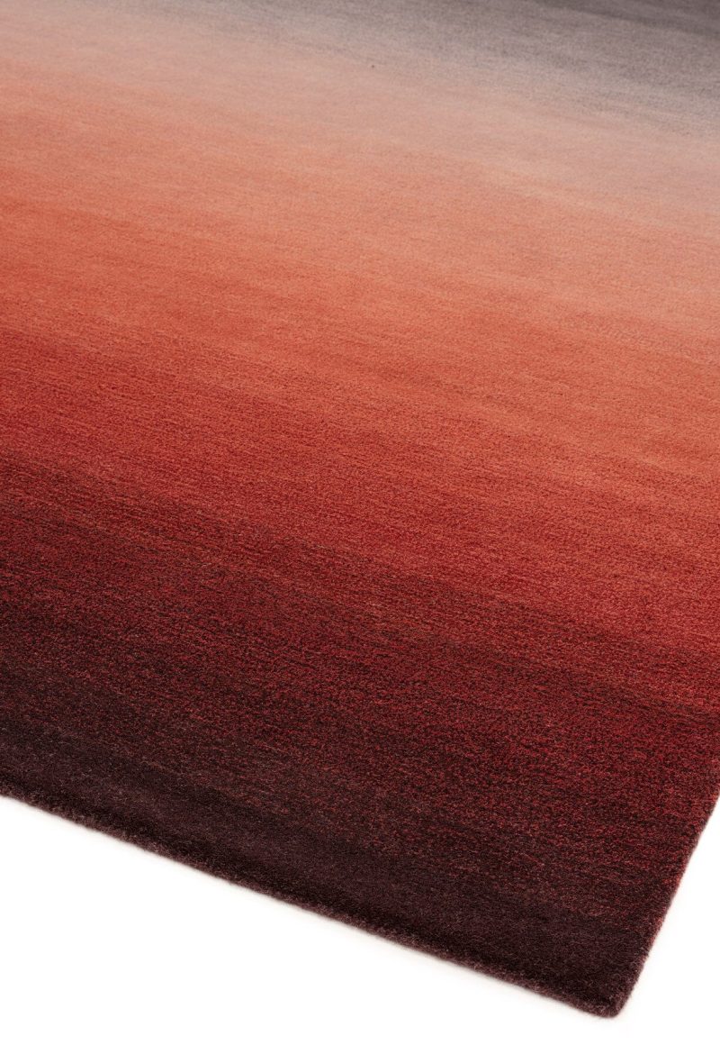 Covor pufos din lână nylon lucrat manual modern model abstract Ombre Rust 9 mm 120x170 cm OMBR120170OM02 - imagine 3