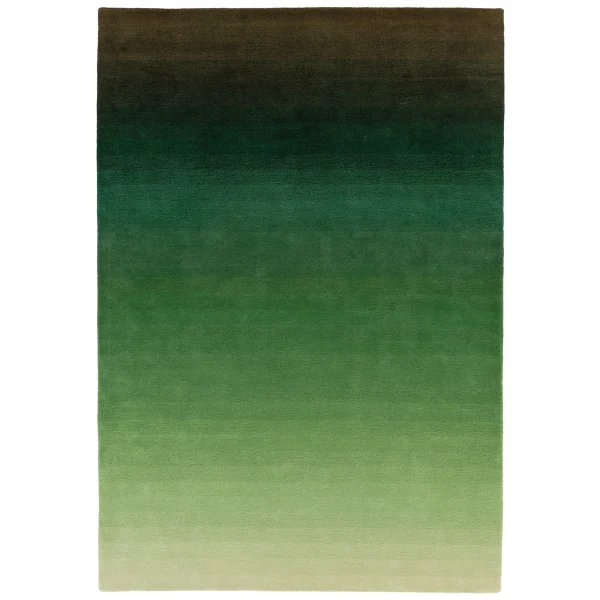 Covor pufos verde din lână nylon lucrat manual modern model abstract Ombre Green 9 mm 120x170 cm OMBR120170OM04