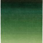 Covor pufos verde din lână nylon lucrat manual modern model abstract Ombre Green 9 mm 160×230 cm OMBR160230OM04