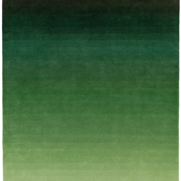Covor pufos verde din lână nylon lucrat manual modern model abstract Ombre Green 9 mm 120x170 cm OMBR120170OM04