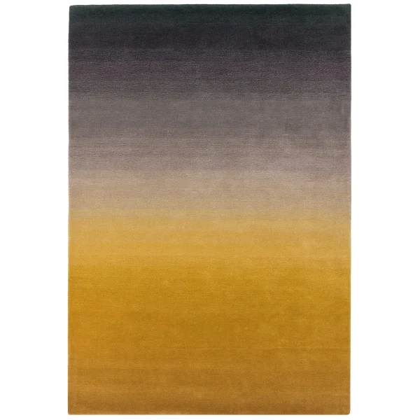 Covor pufos mustar din lână nylon lucrat manual modern model abstract Ombre Mustard 9 mm 120x170 cm OMBR120170OM01