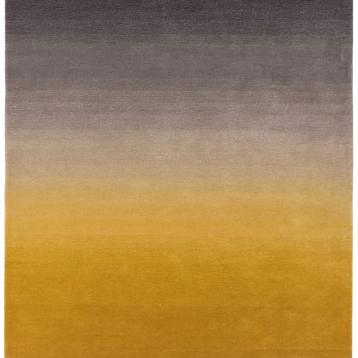 Covor pufos mustar din lână nylon lucrat manual modern model abstract Ombre Mustard 9 mm 120x170 cm OMBR120170OM01