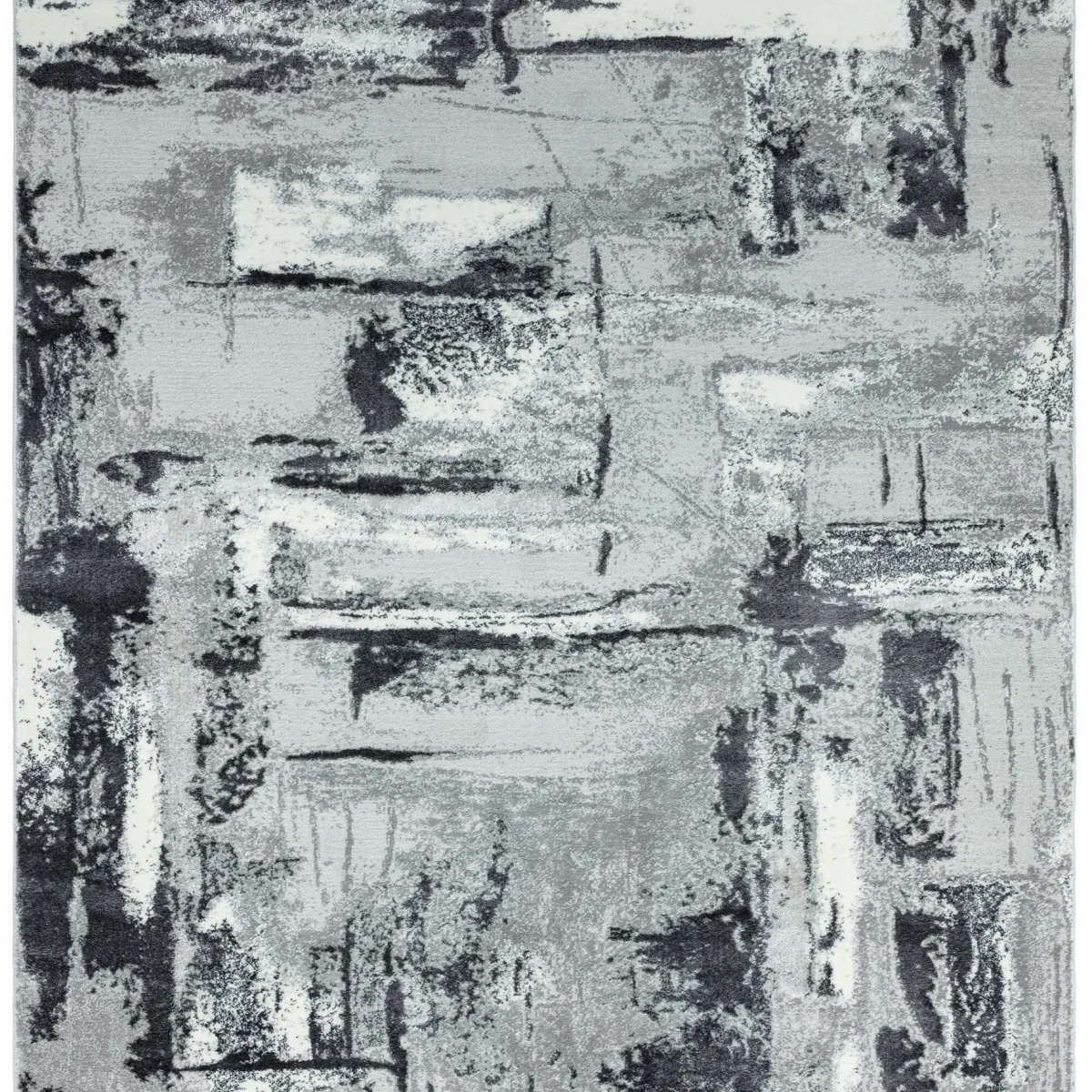 Covor pufos gri modern model abstract geometric Orion Decor Grey 10 mm 80x150 cm ORIO0801500002