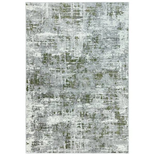 Covor pufos verde modern model abstract geometric Orion Abstract Green 10 mm 80x150 cm ORIO0801500008