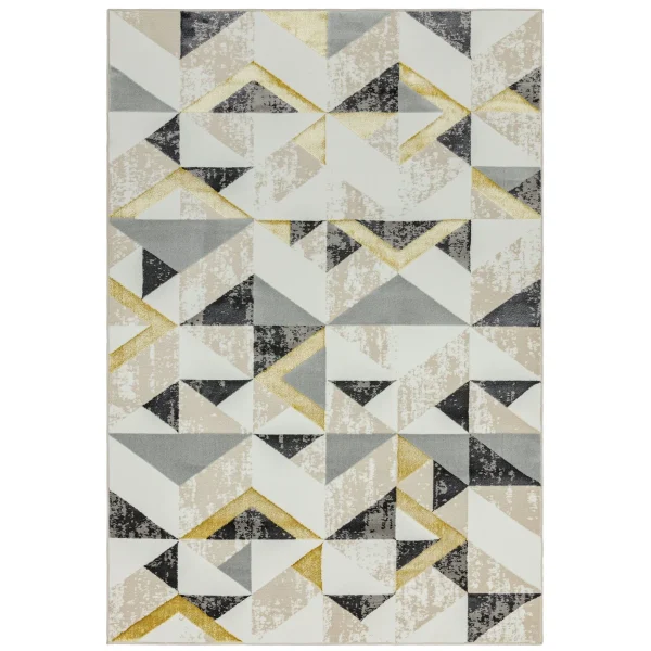 Covor pufos gri modern model abstract geometric Orion Flag Grey 10 mm 80x150 cm ORIO0801500011