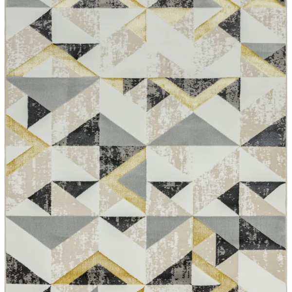 Covor pufos gri modern model abstract geometric Orion Flag Grey 10 mm 80x150 cm ORIO0801500011