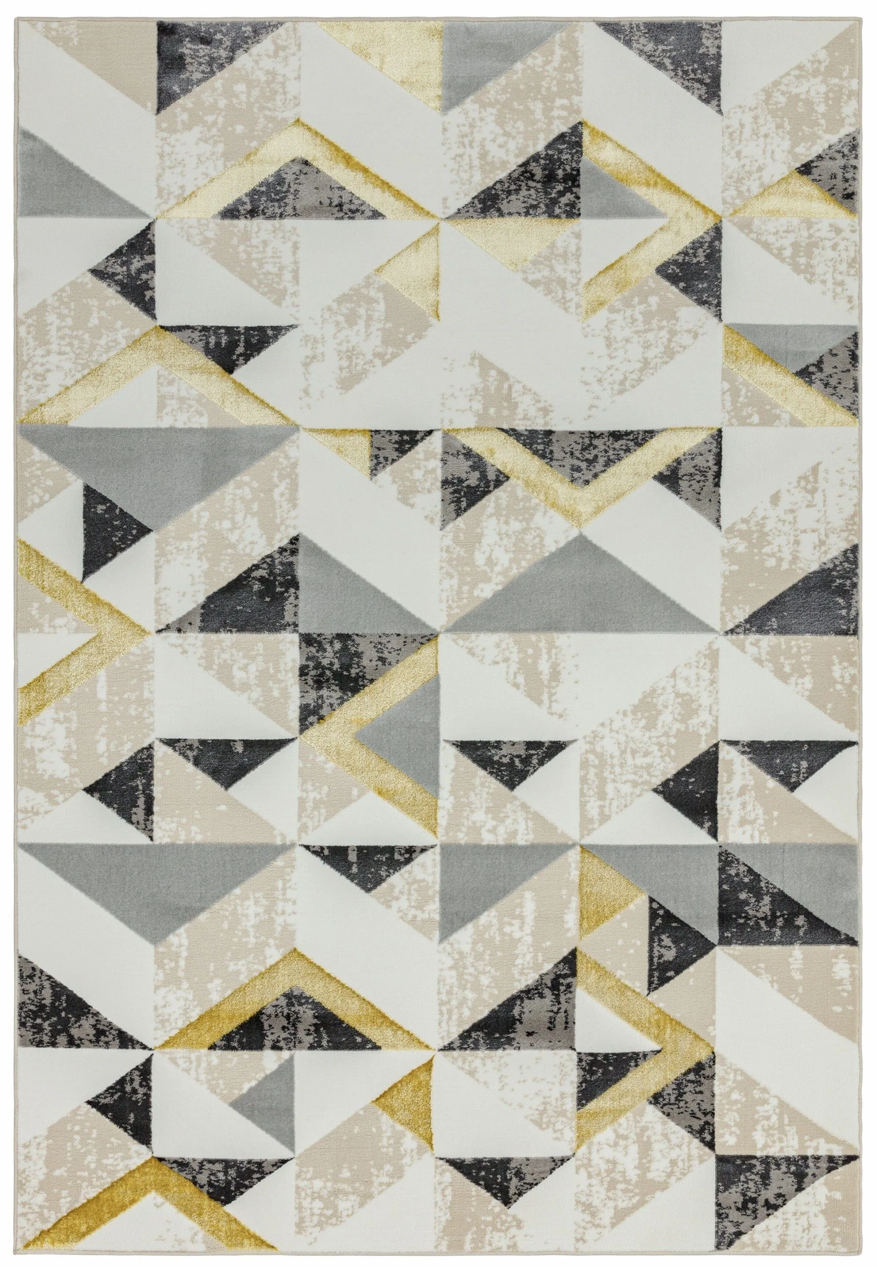 Covor pufos gri modern model abstract geometric Orion Flag Grey 10 mm 200×290 cm ORIO2002900011