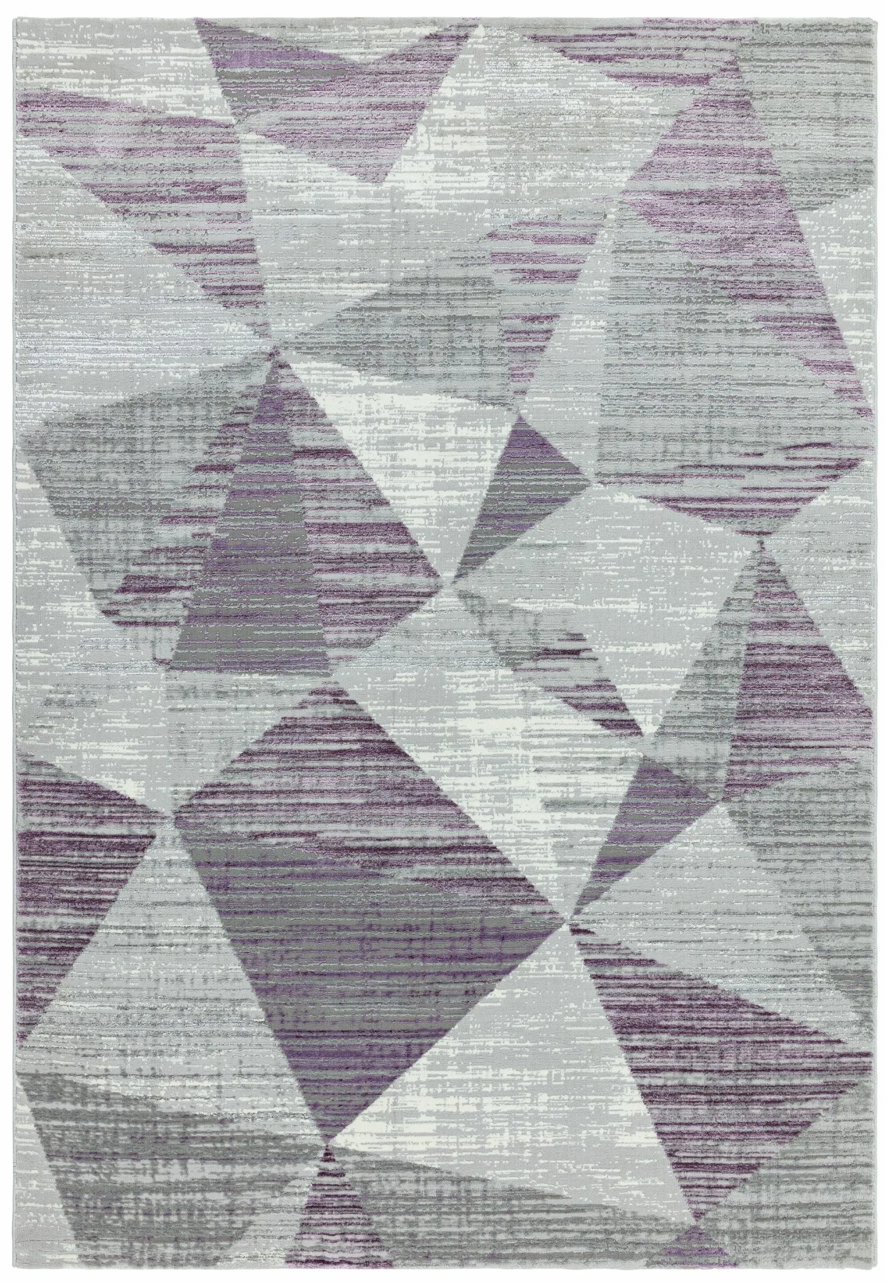 Covor pufos modern model abstract geometric Orion Blocks Heather 10 mm 80×150 cm ORIO0801500013