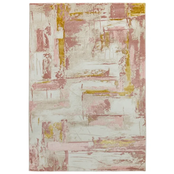 Covor pufos roz modern model abstract geometric Orion Decor Pink 10 mm 80x150 cm ORIO0801500001